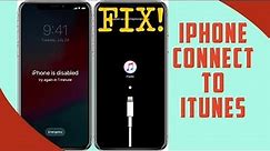 IPHONE is disabled connect to itunes solution 2024 UPDATED