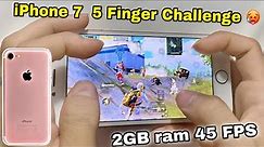 OMG 🥵 iPhone 7 2gb ram 4.7 inches Challenge me 5 Finger ⚡ Faster 45 FPS vs Squad | Pubg Mobile