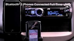 JVC Mobile Car Audio Receiver "Bluetooth(R) 2 Phones Connected Full Time"