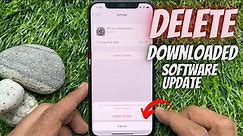 How to Delete Downloaded Software Update on iPhone