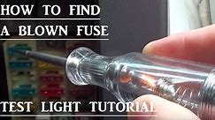 How to find a Blown fuse in your vehicle (Test Light Basics Tutorial)
