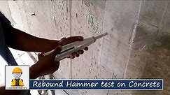 Rebound Hammer Test (Surface Hardness Test) on concrete