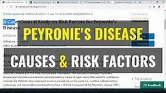 Peyronie's Disease Studies | Causes and Risk Factors