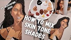EASY Skintone Shades Tutorial (How to paint a face with Acrylic) How to mix shades for skintone