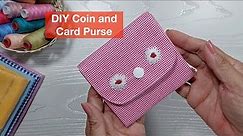DIY Card Holder Wallet / Coin Pouch Wallet / Coin Purse - Purwa's Sewing Time