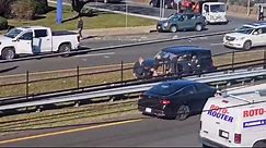 Wild New York brawl caught on video along highway