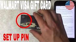 ✅ How To Set Up PIN On Walmart Visa Gift Card 🔴