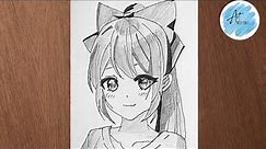 anime girl drawing | how to draw an anime girl | how to draw anime girl face | draw anime eyes