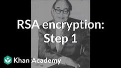 RSA encryption: Step 1 | Journey into cryptography | Computer Science | Khan Academy