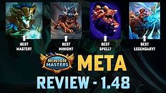 Minion Masters Meta Review - 1.48 - Beginner Friendly - Best Legendary? - Best Card? - Best Master?