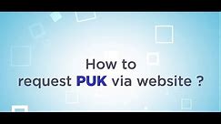 How to request PUK via website?