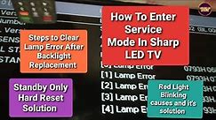 Sharp LED TV 2T-C40AB2M Power led Red light Blinking Continuously.Red LED blinking Repair Tutorial