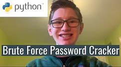 Python Tutorial 13: Brute Force Password Cracker
