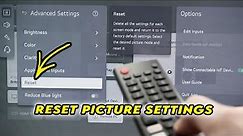 LG Smart TV: How to Reset the Picture Settings