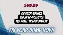 QPWBXF455WJZZ SHARP LC-40LE810E NAND & EEPROM FIRMWARE REPAIR.