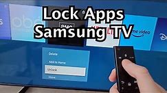 How to Lock Apps on Samsung Smart TV!