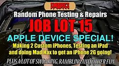 Job Lot 15: APPLE SPECIAL! Building Custom iPhones, iPad testing & Ultimate Mad Hax iPhone 2G!