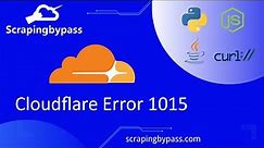 Cloudflare Error 1015 | What is it and How to Fix it?