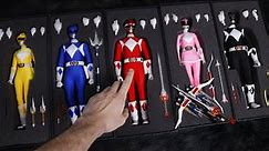 Unboxing Mighty Morphin Power Rangers 1/6 Super Hero Box Set Figures + Exclusive Weapon By ACE TOYZ