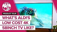 What's Aldi's low-cost 4K 58 inch TV look like?