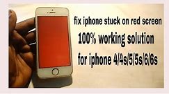HOW TO FIX IPHONE STUCK ON RED SCREEN