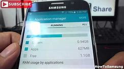 how to see memory ram Samsung Galaxy S6 Basic Tutorials