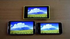 iPhone 5s vs Galaxy S4 vs Lumia 1020 Display Comparison