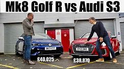 2022 GOLF R vs NEW S3 - is the VW worth paying MORE for than the 'premium' AUDI? VW Golf R Audi S3