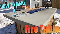 How to make a FIRE PIT / FIRE TABLE Concrete Countertop
