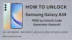 How To Unlock Galaxy A34 with Unlocky Tool in 2024 Instant