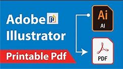 Print Ready PDF from Adobe Illustrator | Print Ready Pdf | Pdf from Illustrator | Illustrator to pdf