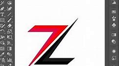 Z letter logo design using adobe illustrator #graphicsdesign #shorts