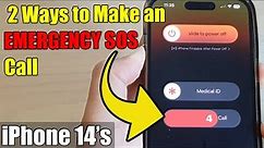 iPhone 14/14 Pro Max: 2 Ways to Make an EMERGENCY SOS Call