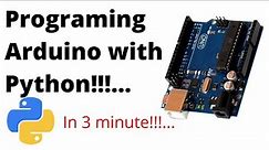 Programming Arduino board with python | pyFirmata |2024