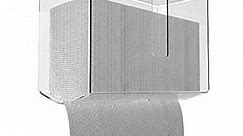 Wall Mount Paper Towel Dispenser with Lid,Clear Folded Paper Towel Holder for Bathroom Toilet and Kitchen,Suitable for Z-fold, C-fold or Multi-Fold Paper Towels,Pack of 1