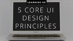 5 Core UI Design Principles | Learning UX