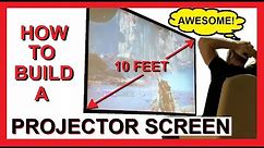 How to Make a Projector Screen - Easy, Low Cost, High Quality, Painted Screen - Complete Guide DIY