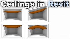 Ceilings in Revit Tutorial (Sloped Ceiling, Arc Ceiling, Floor Integrated Ceiling...)