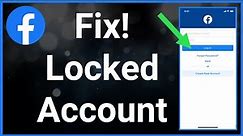 Your Account Has Been Locked | Unlock Facebook Account