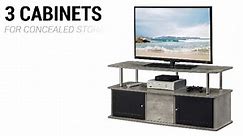 Designs2Go 50 inch TV Stand with 3 Storage Cabinet and Shelf