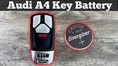 2017 - 2021 Audi A4 Remote Key Fob Battery Change - How To Remove & Replace A4 Key Batteries