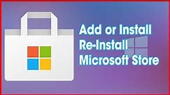 How to Add or Re-install/Install Microsoft Store in Windows 10 Easily in 2021 (All Version) ✔✔✔
