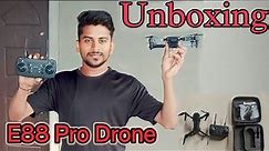 E88 pro drone unboxing and testing | 4k Foldable Camera drone