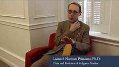 Cabrini College - Papal Visit to Philadelphia - Dr. Leonard Norman Primiano