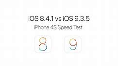 iOS 8.4.1 vs iOS 9.3.5 iPhone 4S Speed Test