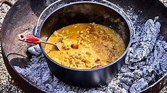 Camping Dutch Oven Curried Vegetables and Chickpeas