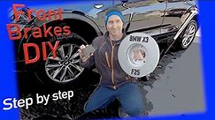 F25 X3 : How to replace BMW Front Brake Pads, Rotors, and Sensor - Complete Guide