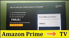 How to Sign In Amazon Prime Video Account from Smart TV | Where to Enter Your Code