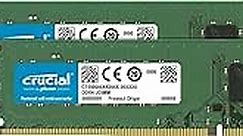 Crucial RAM 16GB Kit (2x8GB) DDR4 2400 MHz CL17 Desktop Memory CT2K8G4DFS824A, Green/Black