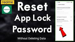 How To Reset App Lock Password In Realme, Oppo | private safe password reset on oppo and realme